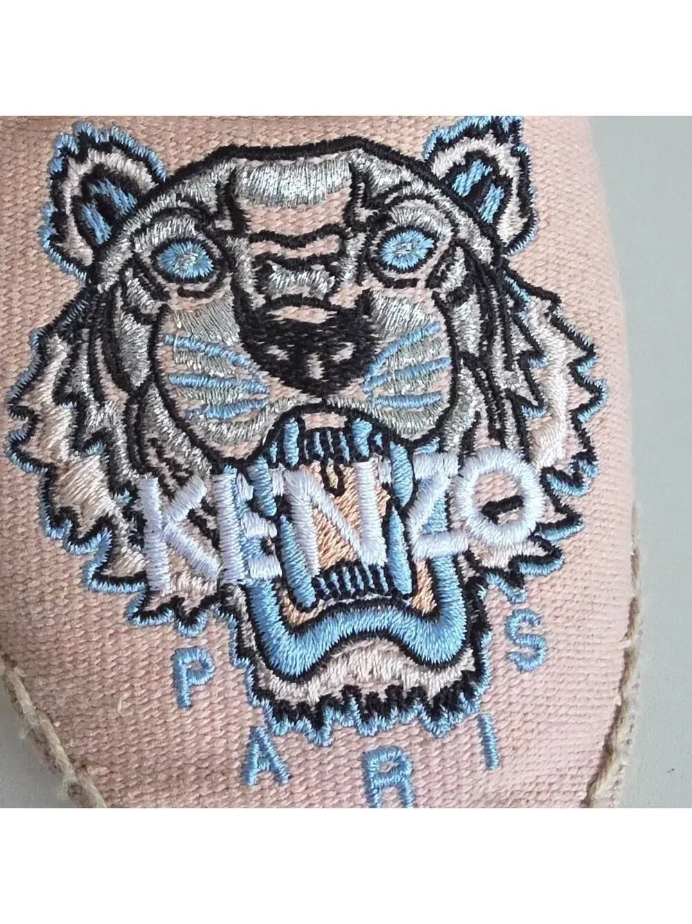 KENZO | Classic Tiger canvas espadrilles pink Blue Sz 37